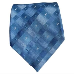 BOLGHERI MADE IN ITALY BLUE/LIGHT BLUE LINES MOTIF TIE - DESIGNER TIES